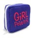 کیف نوار بهداشتی زیپ ‌دار Hippo هیپو ابعاد 13×13 طرح Girl Power آبی کاربنی