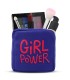 کیف نوار بهداشتی زیپ ‌دار Hippo هیپو ابعاد 13×13 طرح Girl Power آبی کاربنی