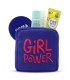 کیف نوار بهداشتی زیپ ‌دار Hippo هیپو ابعاد 13×13 طرح Girl Power آبی کاربنی