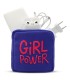 کیف نوار بهداشتی زیپ ‌دار Hippo هیپو ابعاد 13×13 طرح Girl Power آبی کاربنی