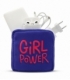 کیف نوار بهداشتی زیپ ‌دار Hippo هیپو ابعاد 13×13 طرح Girl Power آبی کاربنی