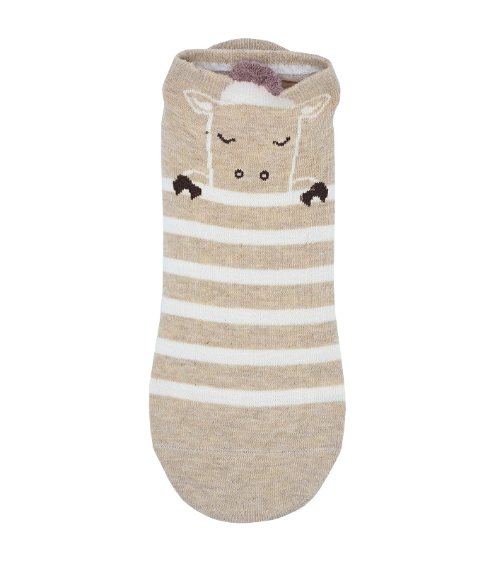 جوراب قوزکی گوشدار طرح گوسفند خوابالو کرم