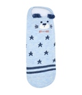جوراب گوشدار قوزکی طرح گربه و ستاره آبی