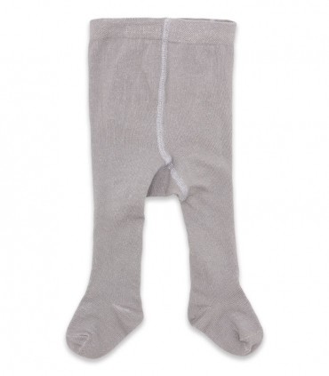 جوراب شلواری بچگانه نخی نانو پاتریس ساده خاکستری