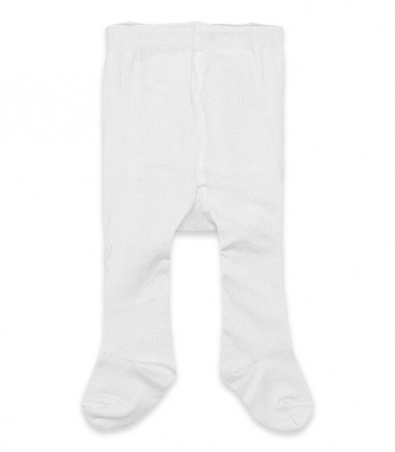 جوراب شلواری بچگانه نخی نانو پاتریس ساده سفید