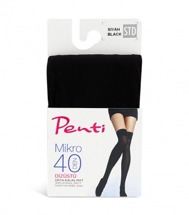 جوراب Penti پنتی بالا زانو مدل Mikro مات ضخامت 40 مشکی Black