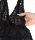پیراهن حریر و دانتل Neev نیو کد 4902 مشکی Black