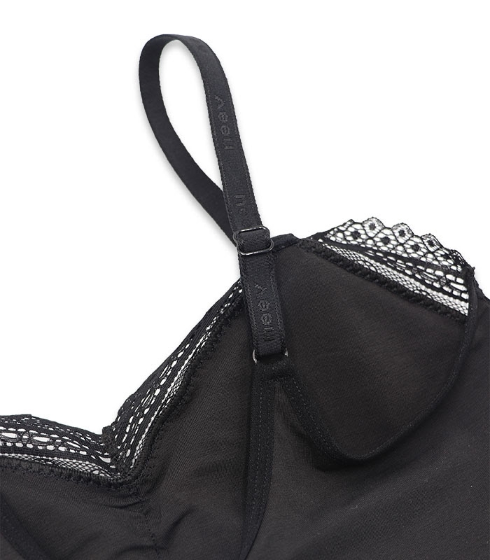 نیم تنه Neev نیو کاپدار نخ و دانتل کد 6208 مشکی Black