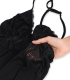پیراهن بندی مودال و دانتل Neev نیو کد 4104 مشکی Black
