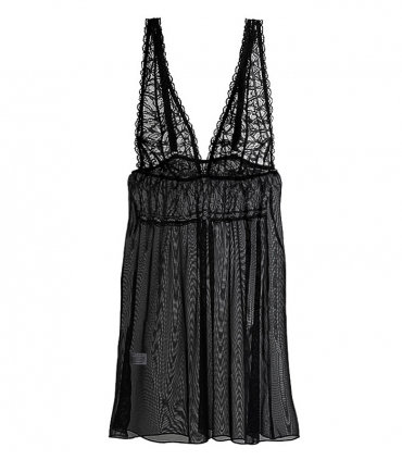 لباس خواب دانتل Neev نیو کد 4057 مشکی Black