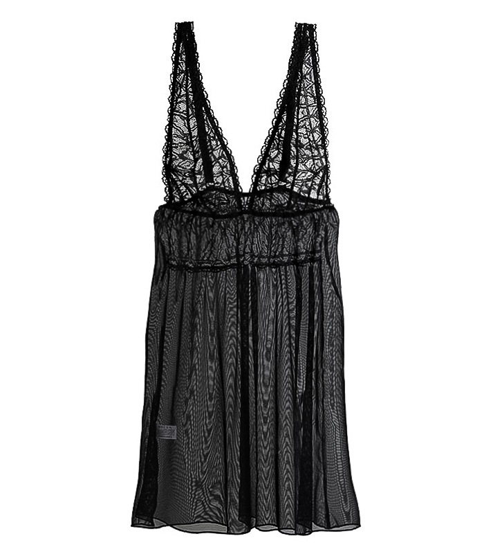لباس خواب دانتل Neev نیو کد 4057 مشکی Black