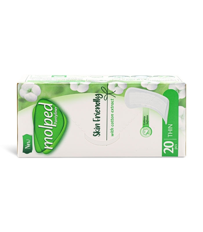 پد ‌بهداشتی روزانه خیلی نازک کتانی مولپد Molped کد 430 - بسته 20 عددی