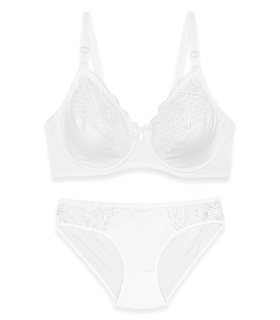 ست شورت و سوتین نخ و دانتل فنردار ژوبین کد 2088