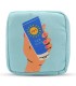 کیف نوار بهداشتی زیپ دار Hippo هیپو ابعاد 13×13 طرح Sun Block سبز آبی