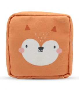 کیف نوار بهداشتی زیپ دار Hippo هیپو ابعاد 13×13 کد 101 طرح روباه نارنجی