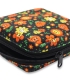 کیف نوار بهداشتی زیپ دار Hippo هیپو ابعاد 13×13 طرح گل‌های خندان مشکی