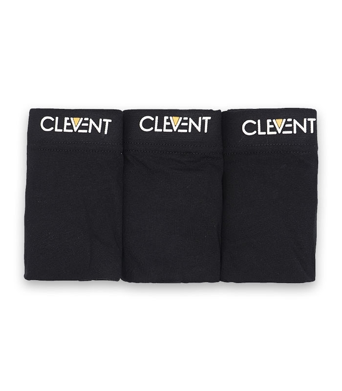 پک شورت مردانه پادار نخی کمر کش Clevent کلونت کد 2407 - بسته 3 عددی