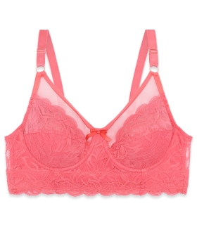 سوتین نیمه بلند دانتل کش پهن فنردار ایزابلا کد 1050