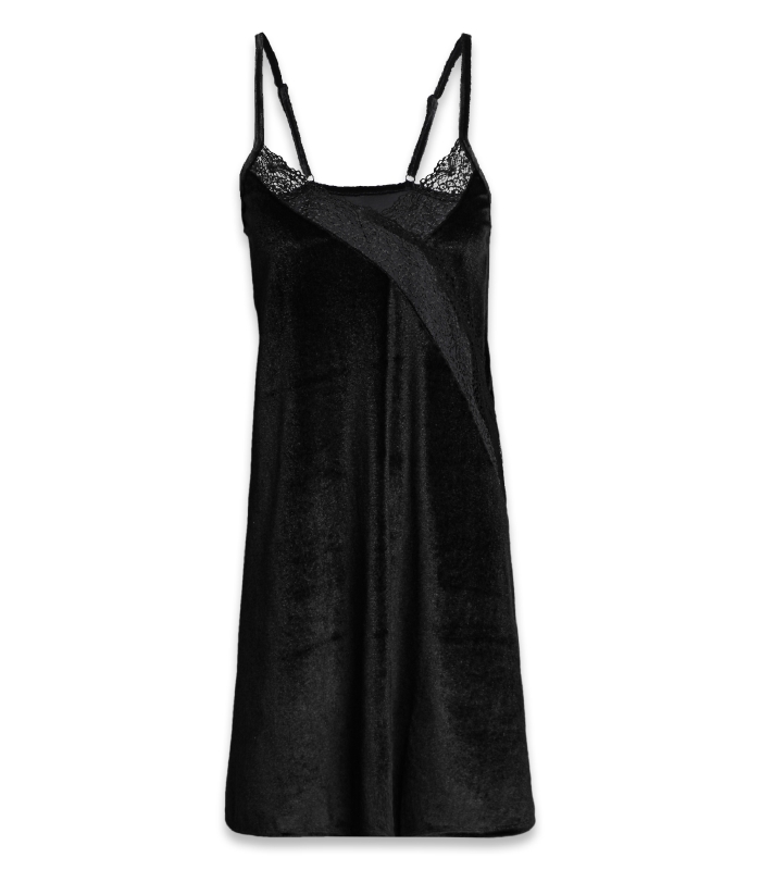 پیراهن بندی مخمل و گیپور Neev نیو کد 4606 مشکی Black