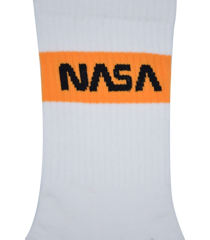 جوراب ساقدار Chetic چتیک طرح Nasa سفید نارنجی