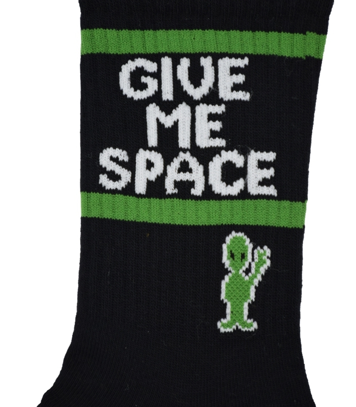 جوراب ساقدار Chetic چتیک طرح Give Me Space مشکی