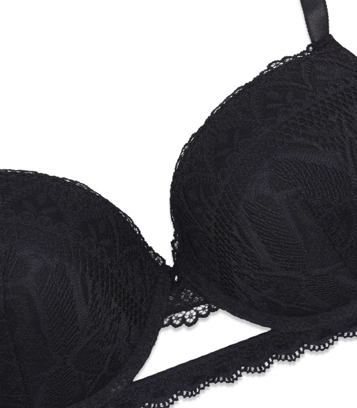 سوتین Neev نیو کاپدار فنردار دانتل کد 2021 مشکی Black