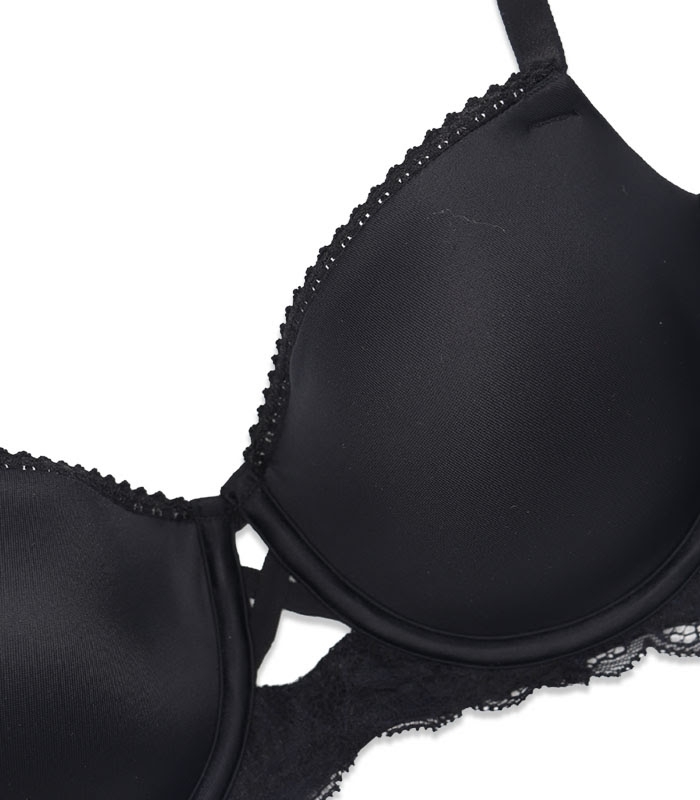 سوتین Neev نیو کاپدار فنردار میکروفایبر و دانتل کد Luna 2023 مشکی Black