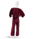 ست شلوار و کراپ Neev نیو مخمل راه راه کد Meissa 4609 زرشکی Dark Red