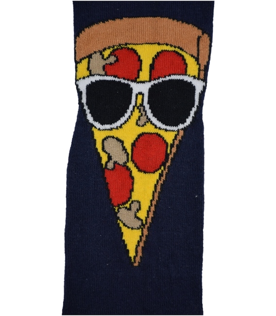 جوراب ساق دار Chetic طرح پیتزا با حال سرمه‌ای