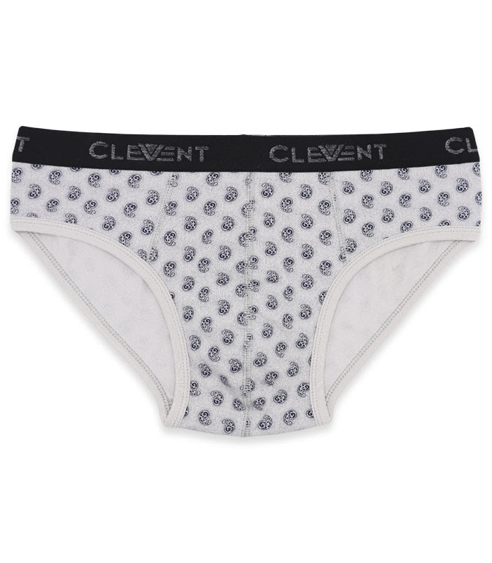 پک شورت مردانه اسلیپ نخی کش از رو چاپی Clevent کلونت کد 2105 ملانژ - بسته 3 عددی