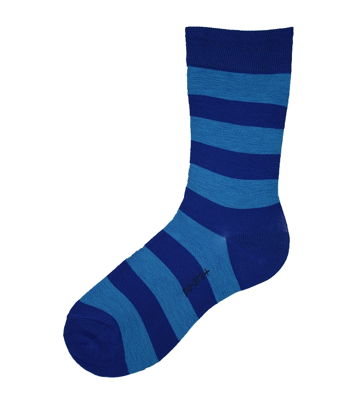 جوراب نانو ساق دار پاآرا طرح راه راه آبی