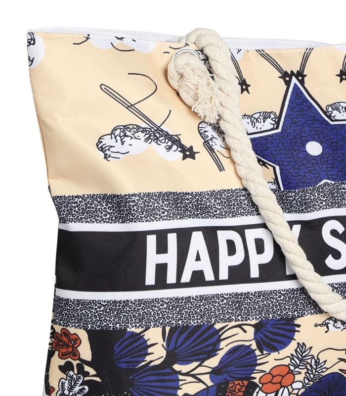 کیف ساحلی پارچه‌ای طرح Happy Summer کد 15987