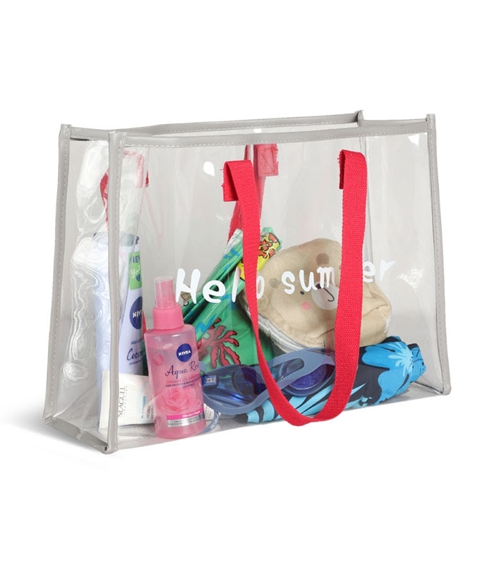کیف استخری شفاف ضد آب طرح Hello Summer کد 15121