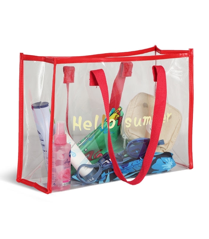 کیف استخری شفاف ضد آب طرح Hello Summer کد 15121