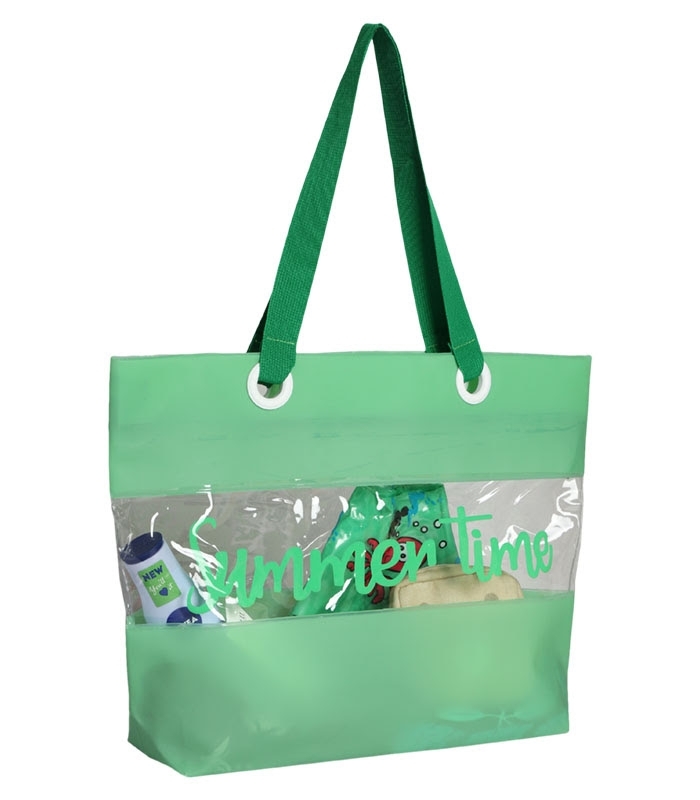 کیف استخری شفاف ضد آب طرح Summer Time کد 15418
