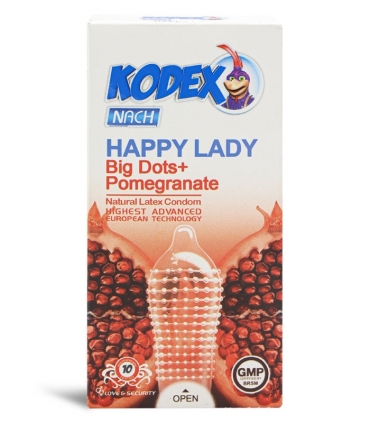 کاندوم نازک خاردار ناچ کدکس Nach Kodex مدل Happy Lady - بسته 10 عددی