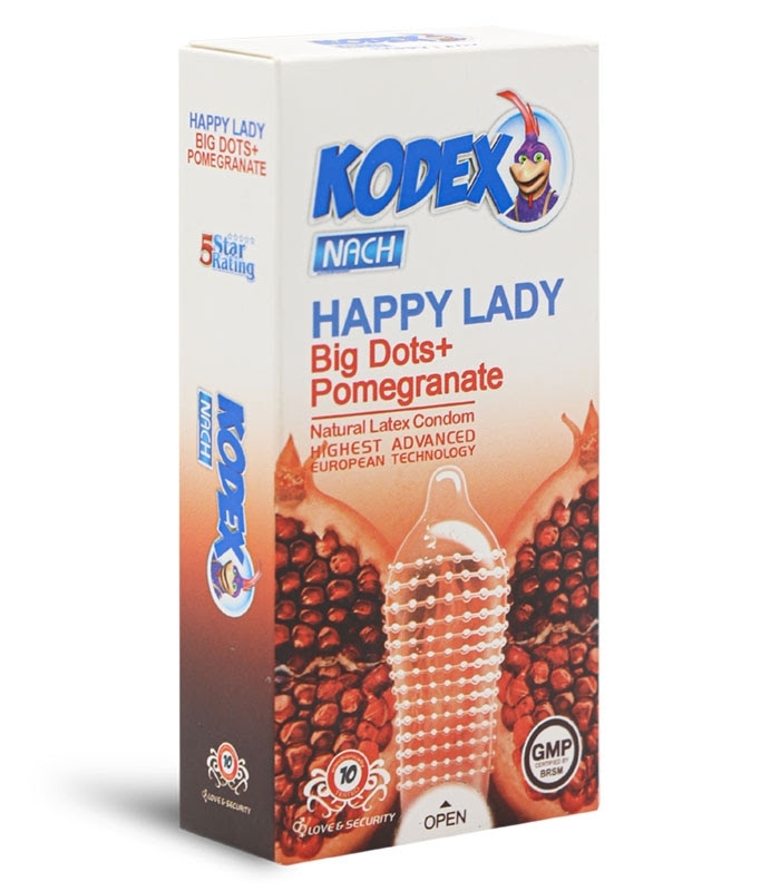 کاندوم نازک خاردار ناچ کدکس Nach Kodex مدل Happy Lady - بسته 10 عددی