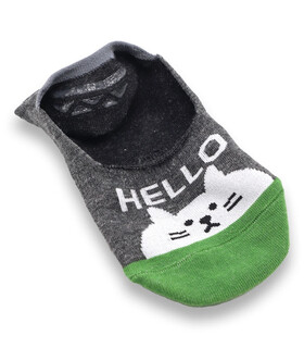 جوراب کالج پشت ژله‌ای طرح Hello Cat
