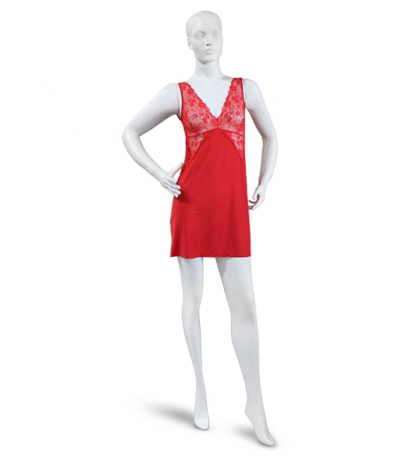 لباس خواب استرچ دانتل Neev نیو کد 4303 قرمز Red