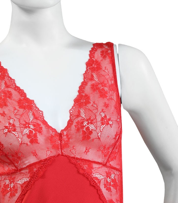 لباس خواب استرچ دانتل Neev نیو کد 4303 قرمز Red