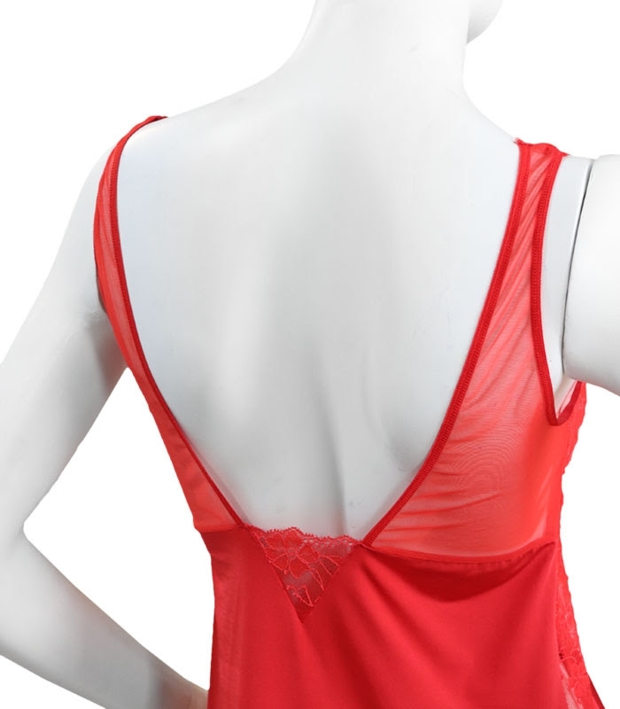 لباس خواب استرچ دانتل Neev نیو کد 4303 قرمز Red