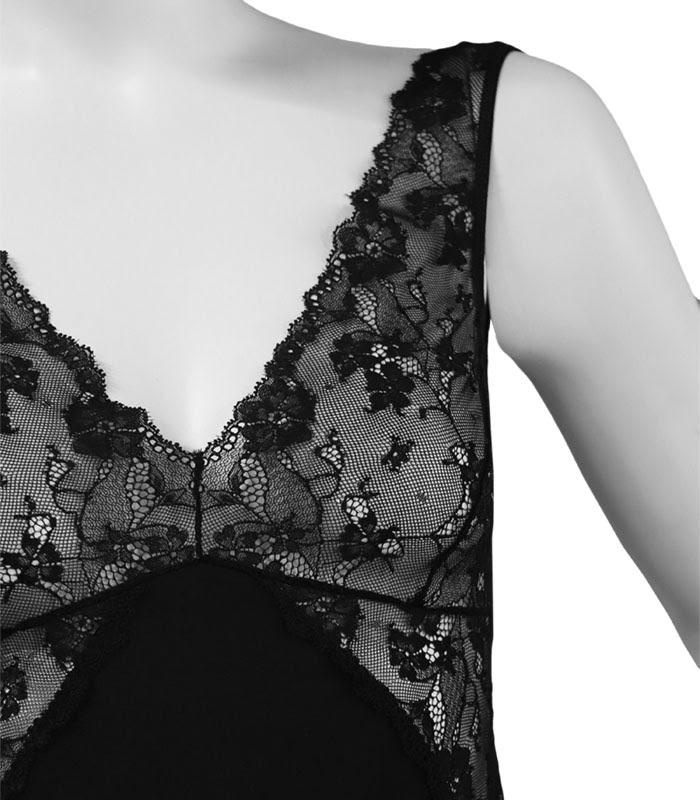 لباس خواب استرچ دانتل Neev نیو کد 4303 مشکی Black