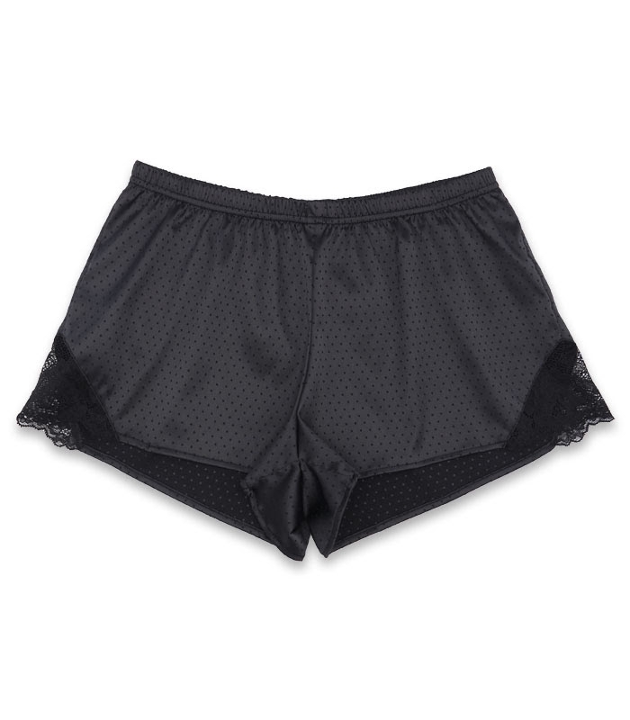 ست شورتک و تاپ ساتن Neev نیو کد Polka مشکی Black