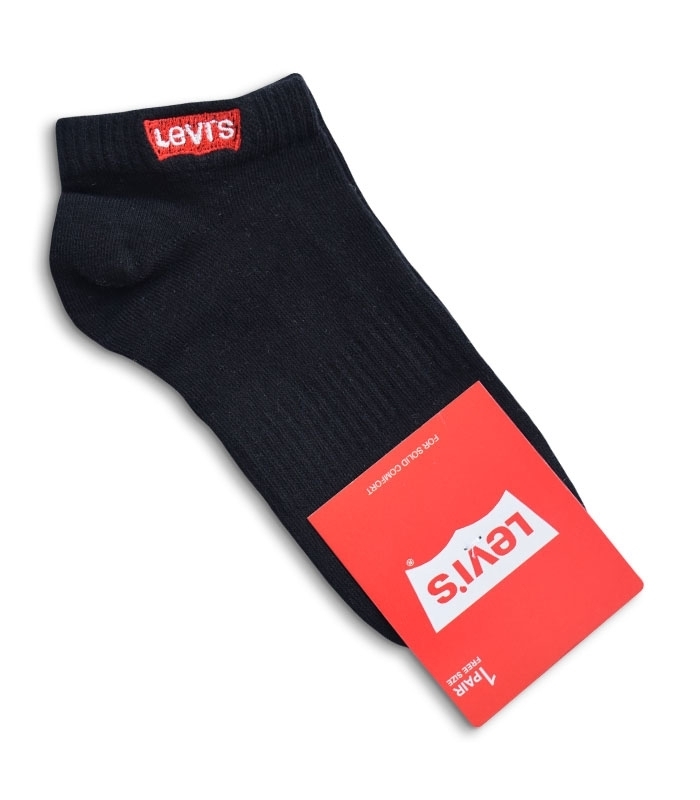 جوراب مچی گلدوزی طرح Levi's خاکستری