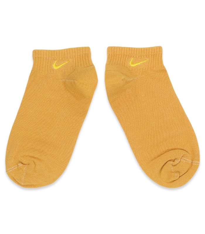 جوراب مچی کش انگلیسی گلدوزی طرح Nike طیف زرد