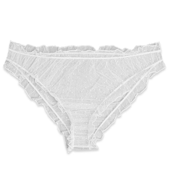 ست شورت اسلیپ و نیم تنه آستین کوتاه توری Papillon پاپیلون طرح خالخالی ریز کد 1007
