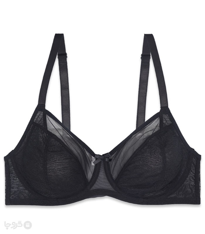 سوتین Neev نیو تور و دانتل فنردار کد Myla مشکی Black