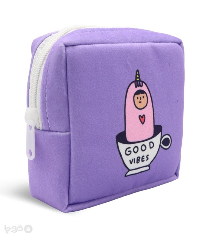 کیف نظم دهنده Hippo هیپو ابعاد 13×13 کد 102 طرح Good Vibes 