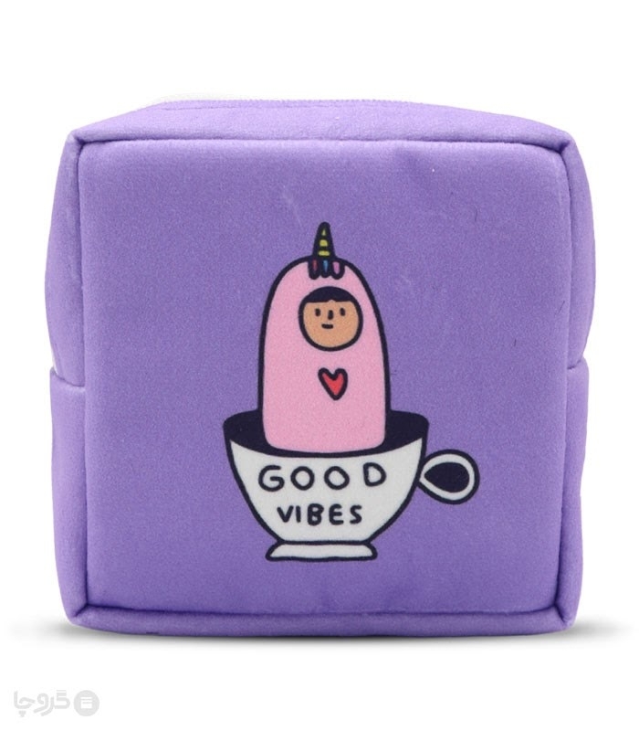 کیف نظم دهنده Hippo هیپو ابعاد 13×13 کد 102 طرح Good Vibes 