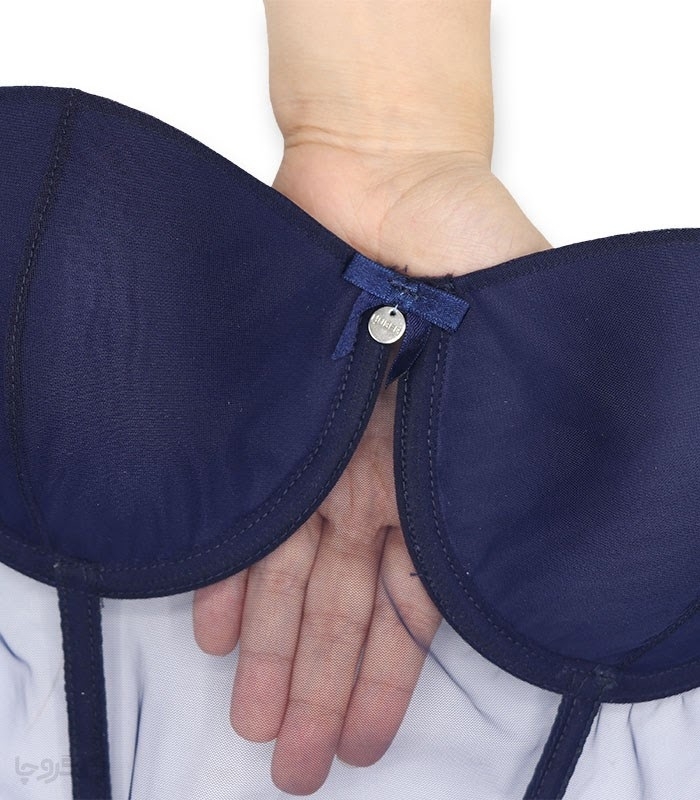 ست شورت بکلس و سوتین بلند دکلته کاپدار توری نوشه پوش کد 990